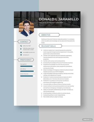 Executive Protection Specialist Resume