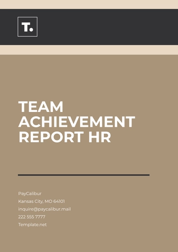 Free Team Achievement Report HR Template to Edit Online