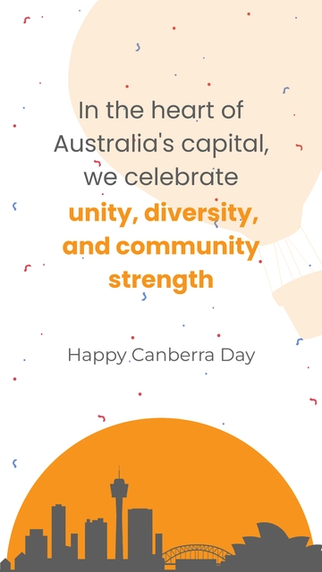 Free Canberra Day Quote Template to Edit Online