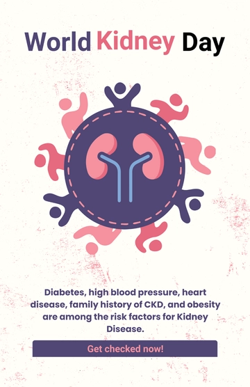 Free World Kidney Day Poster Template to Edit Online