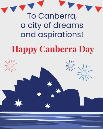Free Canberra Day Facebook Post Template to Edit Online