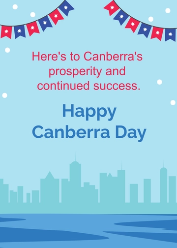 Free Canberra Day Greeting Card Template to Edit Online
