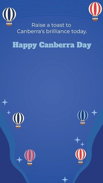 Free Canberra Day Snapchat Geofilter Template to Edit Online