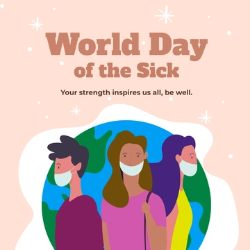 Free World Day of the Sick WhatsApp Post Template to Edit Online