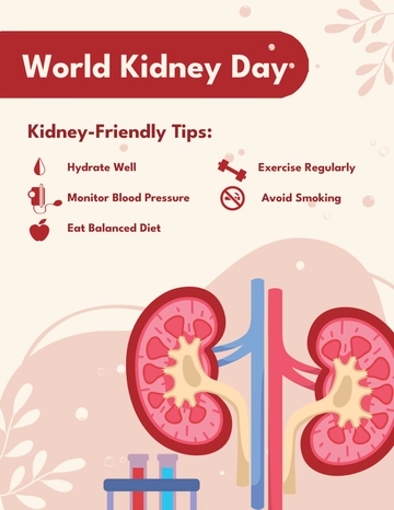 Free World Kidney Day Flyer Template to Edit Online