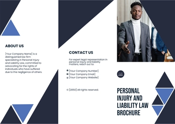 Free Personal Injury and Liability Law Brochure Template to Edit Online