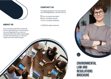 Free Environmental Law and Regulations Brochure Template to Edit Online