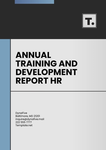 Free Annual Training & Development Report HR Template to Edit Online