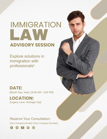 Free Immigration Law Advisory Session Flyer Template to Edit Online