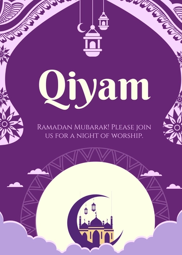 Free Ramadan Invitation Card Template to Edit Online