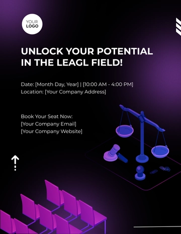 Free Legal Education and Career Seminar Flyer Template to Edit Online