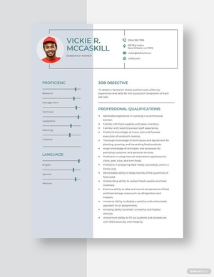 Sandwich Maker Resume