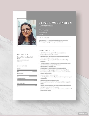 Sanitation Worker Resume