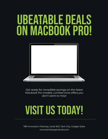 Free Flyer for MacBook pro Template to Edit Online