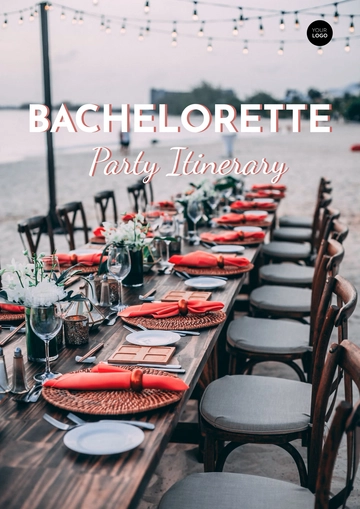 Free Bachelorette Party Itinerary Template to Edit Online