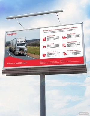 Logistics Services Billboard Template
