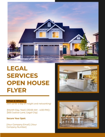 Free Legal Services Open House Flyer Template to Edit Online