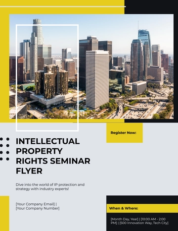 Free Intellectual Property Rights Seminar Flyer Template to Edit Online