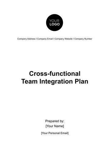 Free Cross-functional Team Integration Plan HR Template to Edit Online