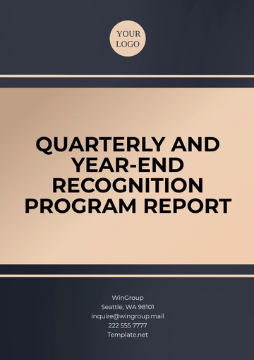 Free Quarterly and Year-end Recognition Program Report HR Template to Edit Online
