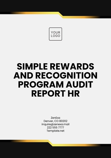 Free Simple Rewards & Recognition Program Audit Report HR Template to Edit Online