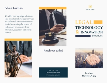 Free Legal Technology and Innovation Brochure Template to Edit Online