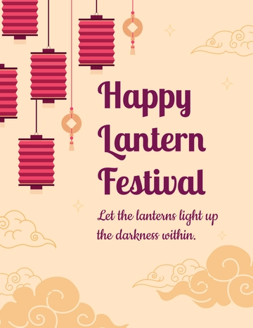 Free Chinese Lantern Festival Flyer Template to Edit Online