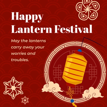 Free Chinese Lantern Festival Instagram Post Template to Edit Online