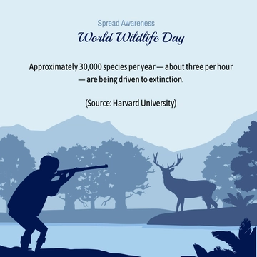 Free World Wildlife Day LinkedIn Post Template to Edit Online
