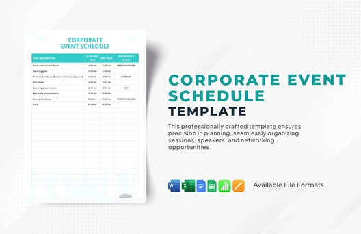 Corporate Event Schedule Template