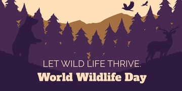Free World Wildlife Day X Post Template to Edit Online