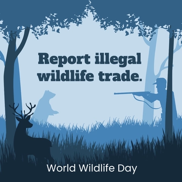 Free World Wildlife Day Facebook Post Template to Edit Online