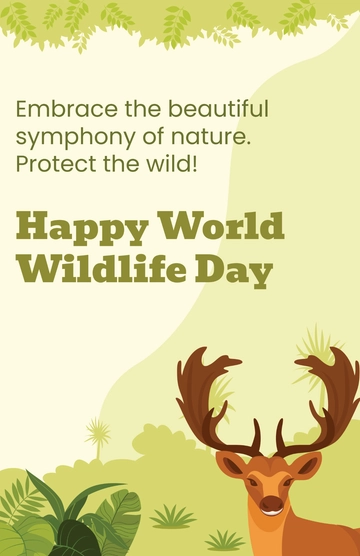 Free World Wildlife Day Poster Template to Edit Online
