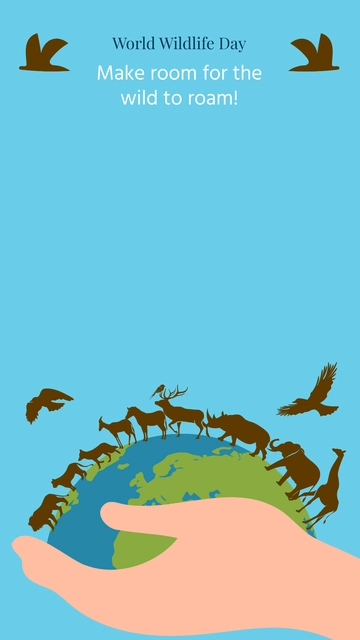 Free World Wildlife Day Snapchat Geofilter Template to Edit Online