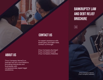 Free Bankruptcy Law and Debt Relief Brochure Template to Edit Online