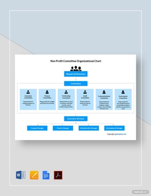 Non Profit Committee Organizational Chart Template