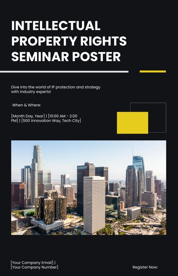 Free Intellectual Property Rights Seminar Poster Template to Edit Online
