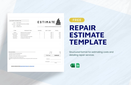 Repair Estimate Template