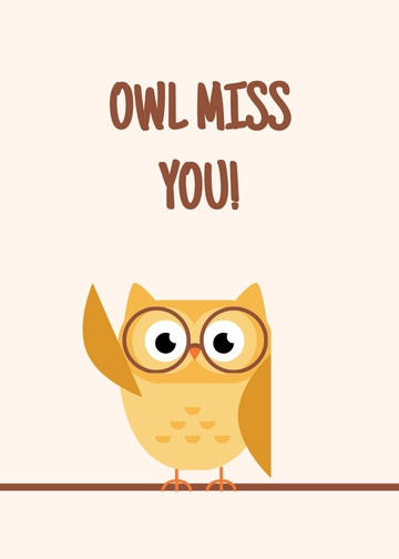 Free Cute Farewell Card Template to Edit Online