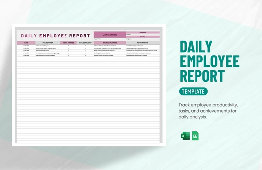 Daily Employee Report Template