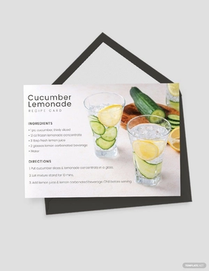 Drink Recipe Card Template