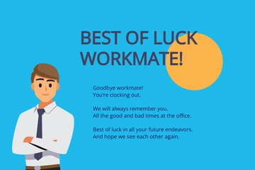 Free Employee Farewell Card Template to Edit Online