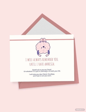Funny Farewell Card Template