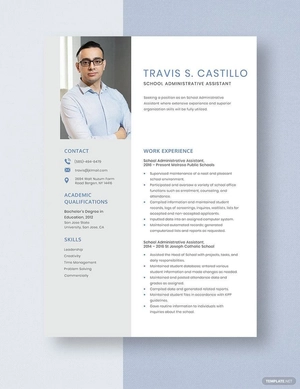 School Administrative Assistant Resume