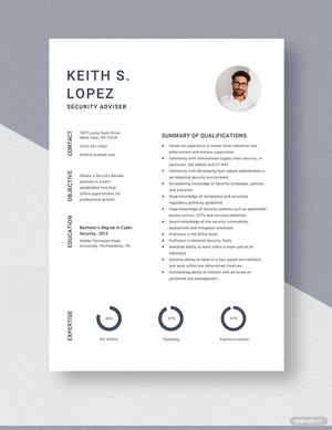 Security Adviser Resume