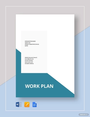 Blank Work Plan Template