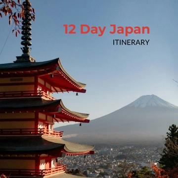 Free 12 Day Japan Itinerary Template to Edit Online