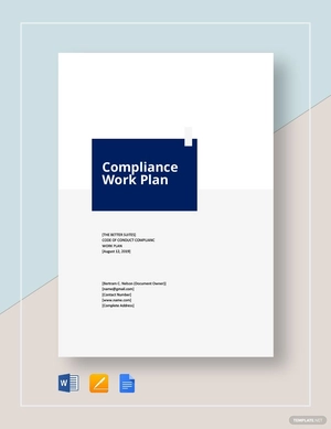 Compliance Work Plan Template