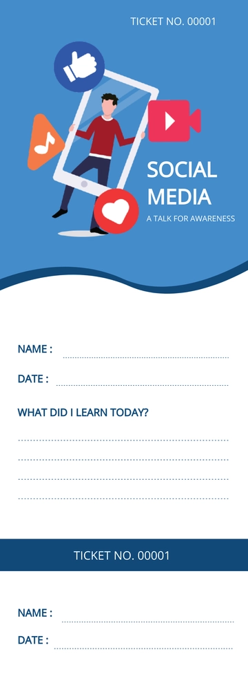 Free Social Media Exit Ticket Template to Edit Online Free Social Media Exit Ticket Template to Edit Online