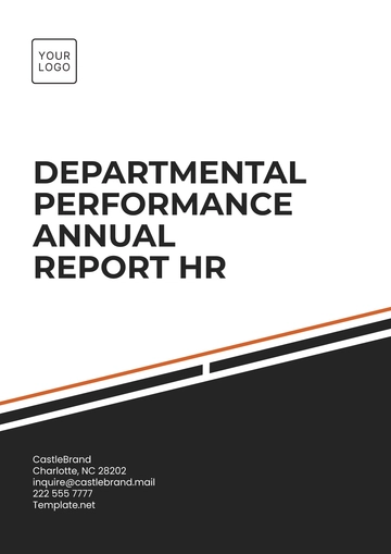 Free Departmental Performance Annual Report HR Template to Edit Online